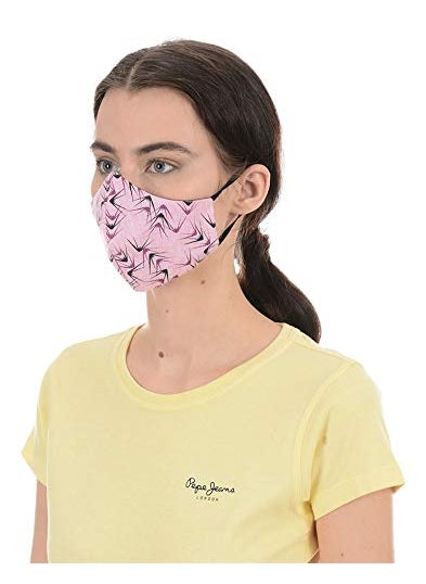 VIRA Vira Women Cotton Printed Pink Hawk Style 2 PlyLayer Reusable Washable Face Mask  - Image 3