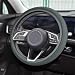 Tecledsn Car Steering Wheel Cover Universal 14515 Inch Grey Leather Steering Wheel Wrap with Better Sport Grip for Men Women AntiSlip Breathable Car Interior Accessories for Most Vehicles Grey2 - Image 2