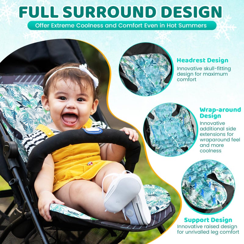 Orzbow Universal Stroller Cooling Pad, Double Sided Car Seat Cooler Liner, Gel Baby Cooling Pad Cushion for Strollers, Car Seats, High Chair, Swing, Cribs, Keep Baby Cool in Summer - Image 2