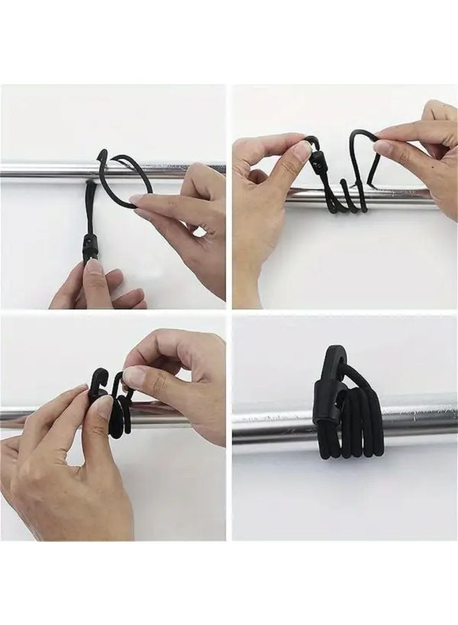 Small Bungee Cords With Hooks Durable Elastic Stretch Ropes For Camping - Image 4