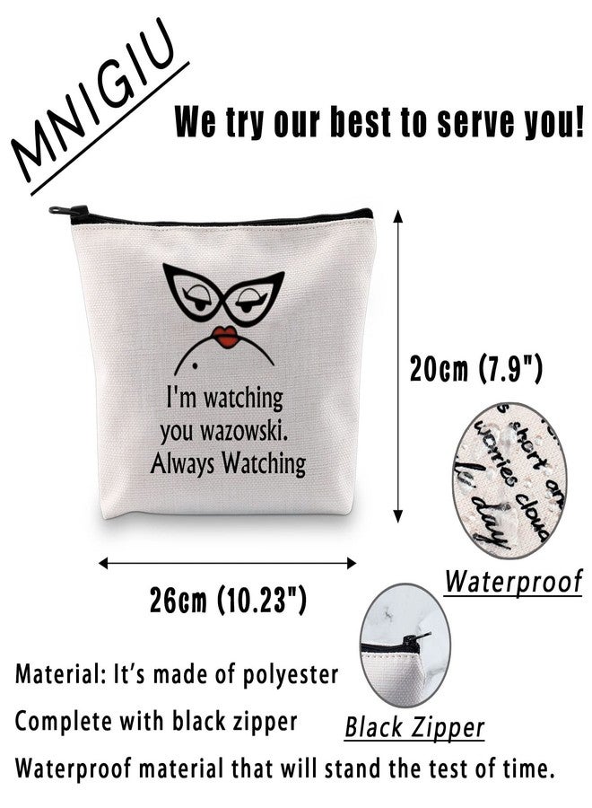 MNIGIU Monster Movie Inspired Cosmetic Bag R Fans Gift I'm Watching You Always Watching Makeup Bag With Zipper - Image 2