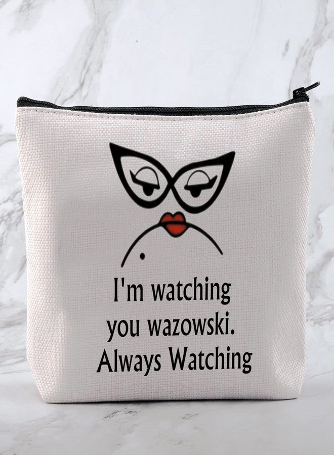 MNIGIU Monster Movie Inspired Cosmetic Bag R Fans Gift I'm Watching You Always Watching Makeup Bag With Zipper - Image 3