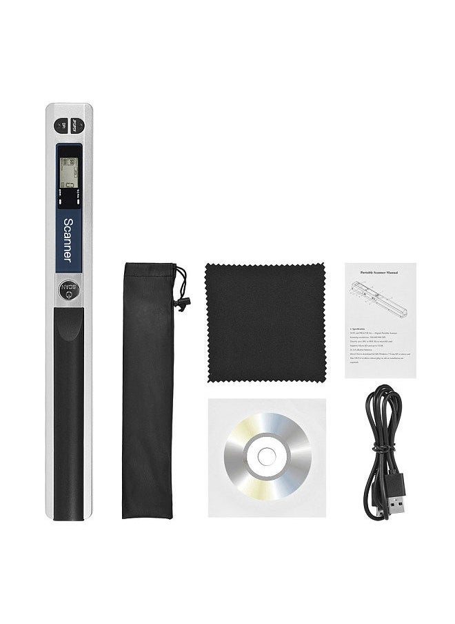 Generic - Portable Handheld Wand Wireless Scanner A4 Size 900DPI JPG/PDF Formate LCD Display with Protecting Bag for Business Document Reciepts Books Images - Image 1