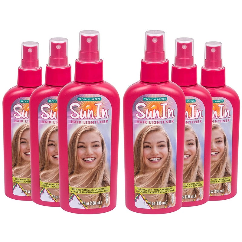 Sun In Original SprayIn Hair Lightener Tropical Breeze  47Ounce Bottles Pack of 6