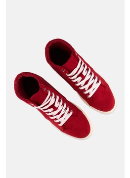 Sun Stone Men Jett Medium High Cut Casual Shoes, Red  - Image 3