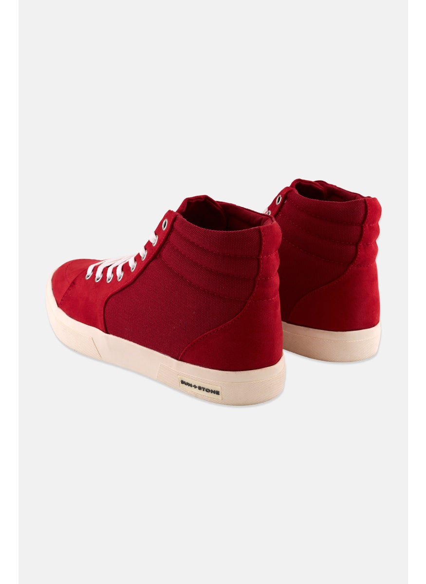 Sun Stone Men Jett Medium High Cut Casual Shoes, Red  - Image 2