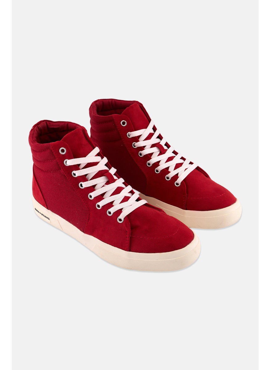 Sun Stone Men Jett Medium High Cut Casual Shoes, Red  - Image 1