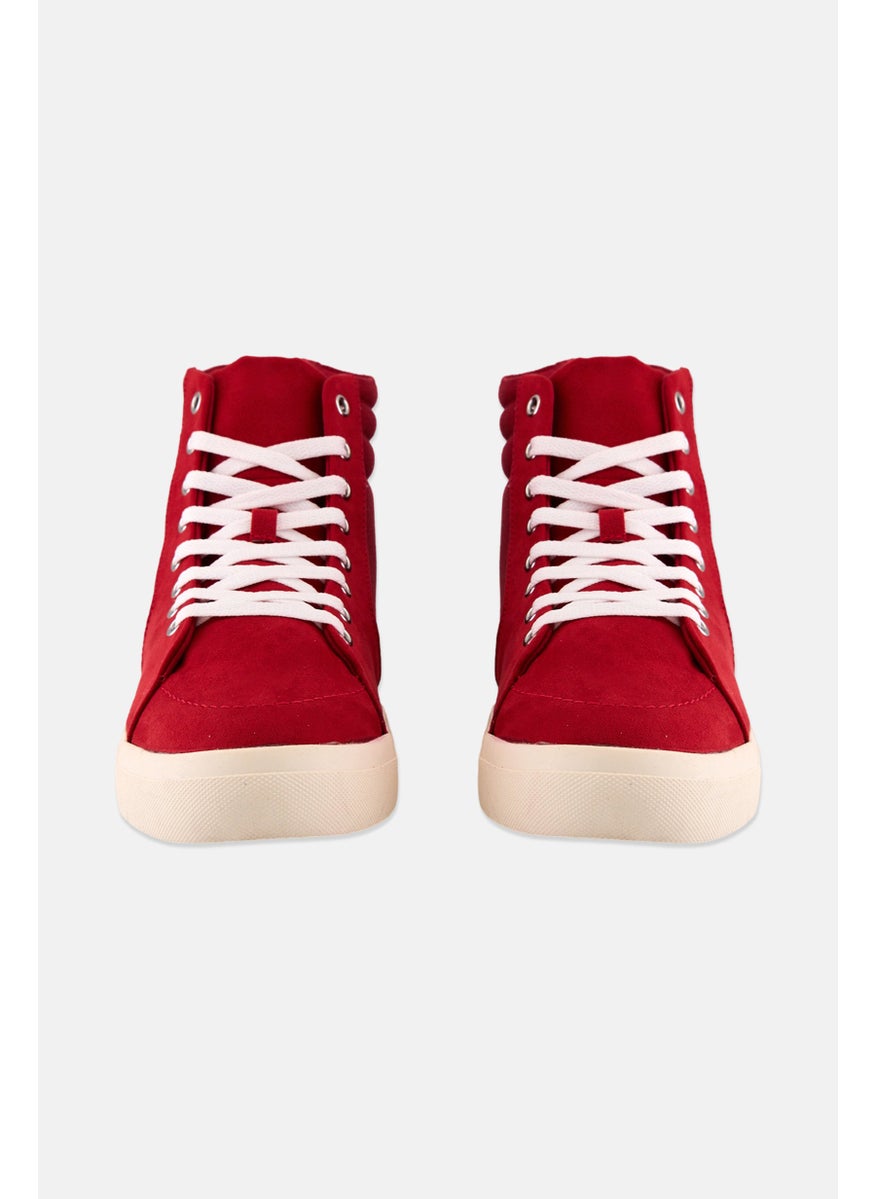 Sun Stone Men Jett Medium High Cut Casual Shoes, Red  - Image 3