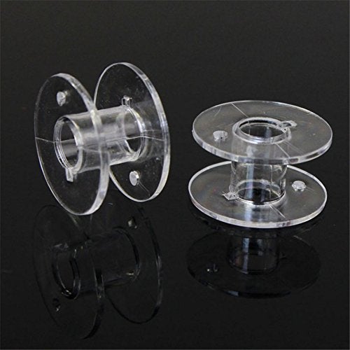 advancedestore advancedestore Lots 10 Clear Plastic Bobbins for Brother Janome Singer Sewing Machine Wondertion - Image 2