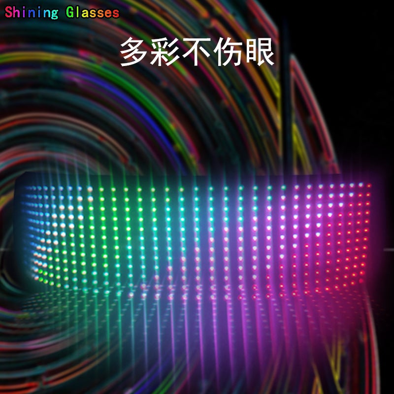 Tiktok Influencer Usb Rechargeable Full-Color Glasses For Bar, Ktv, Nightclub Atmosphere, Glowing Disco Cool Support - Image 2