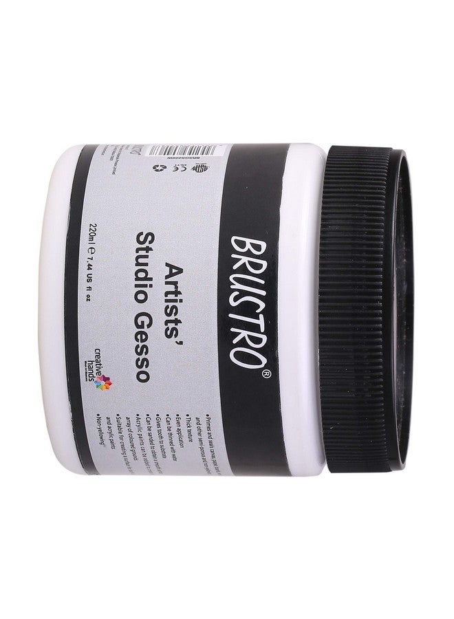 بروسترو جيسو استوديو الفنانين من بروسترو | 220 مل | أبيض | مثالي للقماش والورق والكرتون واللوحات الزيتية، برايمر طلاء عالمي للفنون والحرف اليدوية، قائم على الماء، غير سام، درجة الاستوديو، المحترفين، الرسامين الهواة. - Image 2