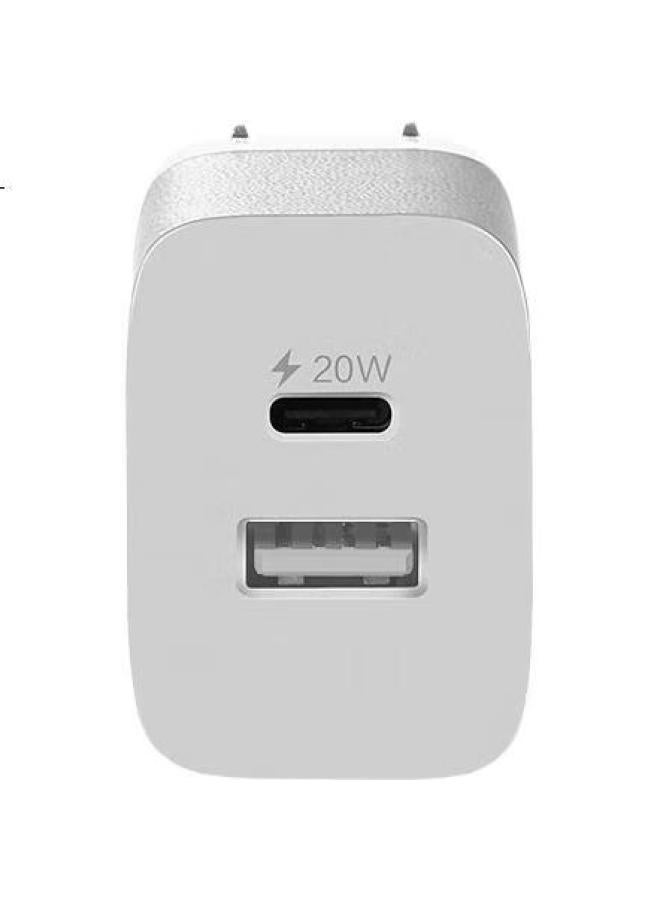 Zackzack Apple 20W Dual Port Charger Pd Fast Charge Usb Compatible With Type-C For Iphone 13/12 Apple Full Series Light Grey - Image 2