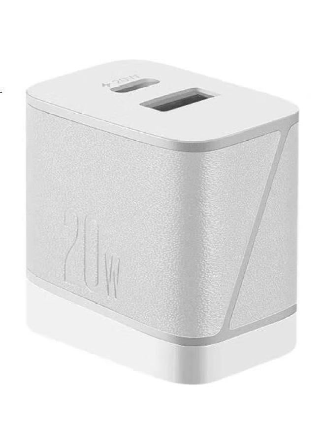Zackzack Apple 20W Dual Port Charger Pd Fast Charge Usb Compatible With Type-C For Iphone 13/12 Apple Full Series Light Grey - Image 1