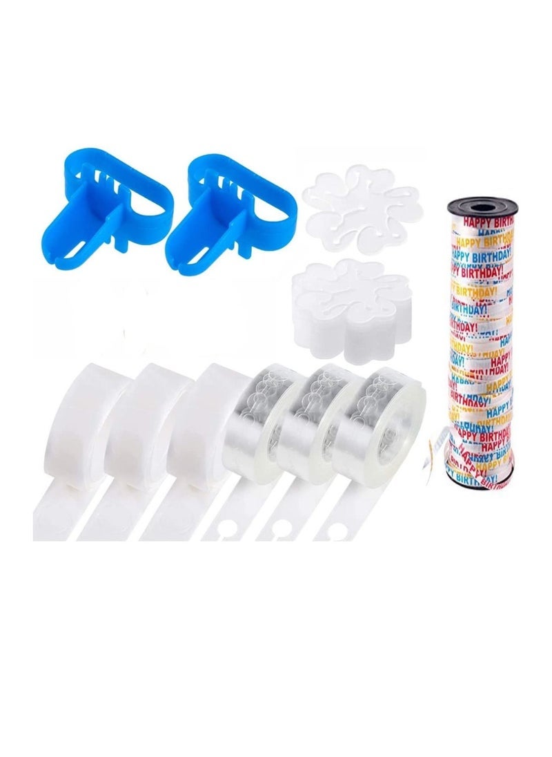 JOLLITY LLC Balloon Arch Kit 300 Super Glue Dots 50 Feet Stronger Balloon Garland Strips 2 Balloon Tie Tools Happy Birthday Ribbon Suitable for Wedding Anniversary Baby Shower Party (29 pcs) - Image 1