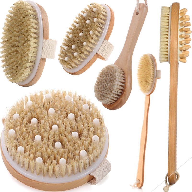 Bristle Brush Massage Bath Brush Handheld Body Brush Bath Brush Round Bath Brush Hemu Bath Brush - Image 2