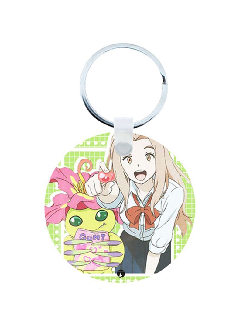 RKN Digimon Anime Wooden Keychain