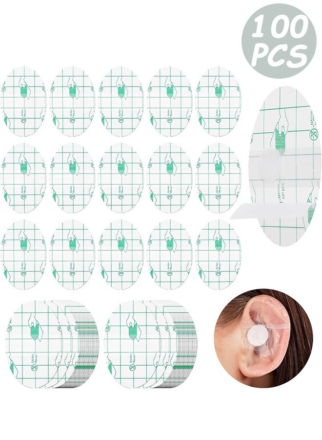 Quantum 100 PCS Waterproof Ear Stickers, Waterproof Baby Earmuffs With Absorbent Cotton, Newborn Earmuffs for Bathing Swimming Snorkeling and Other Water Sports - Image 1