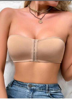 Shein 1pc Women Strapless Seamless Wireless Front Closure Bra, Solid Color  - Image 5