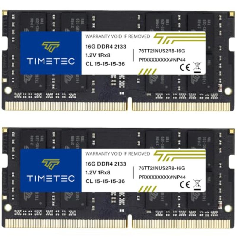 Timetec 32GB KIT 2x16GB DDR4 2133MHz PC4-17000 Non-ECC Unbuffered 1.2V CL15 2Rx8 Dual Rank 260 Pin SODIMM Laptop Notebook PC Computer Memory RAM Module Upgrade (32GB KIT(2x16GB)) - Image 1