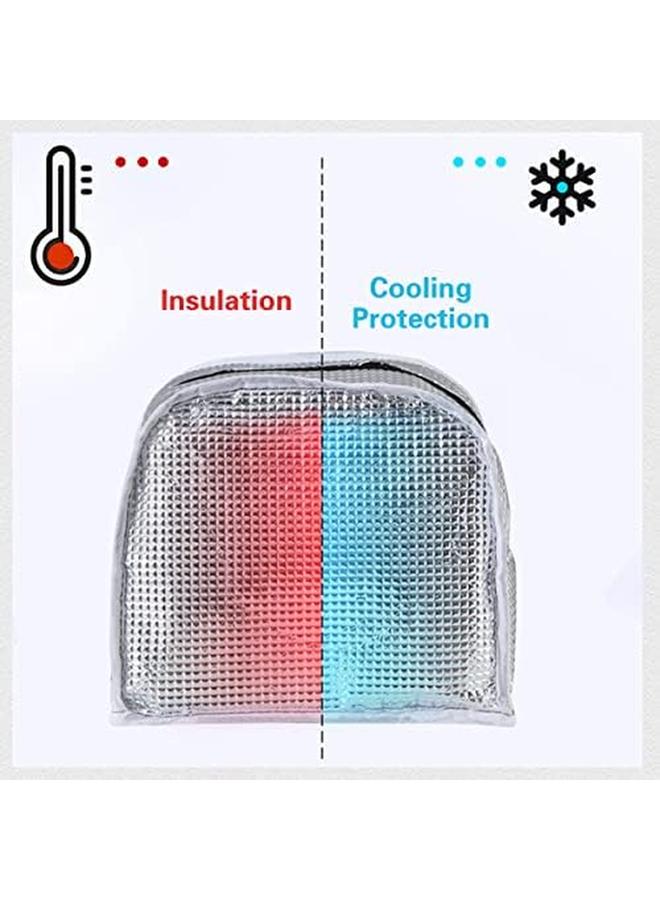 ECVV Lunch Box Bag Lunch Bag With Insulated Material For Women Man Office School College Beach Picnic Fishing Hiking Travel Cooler Tote Bag Black - Image 2