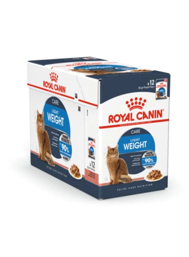 Royal Canin Ultra Light Weight Wet Food Slices in Gravy for Adult Cats (1+ Years), 12x85g - Image 1