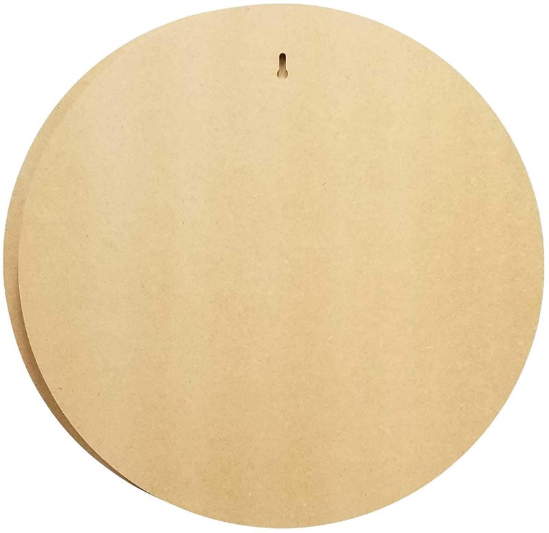 ROOT KRAFT Pack of 2 MDF Board Round Shape (15 in x 15 in) 2.5 mm Unfinished Wooden Shape Art Panel Wood Boards for Crafts DIY Plaque Plank Cutout Blank Sign Tray Artist Painting Board - Image 1
