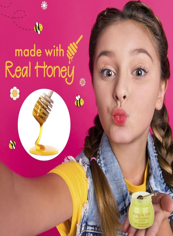 Expressions 2pc Honey Lip Balm & Lip Mask Set -Simply Sweet Real Honey Jar w/Dipper Applicator Sticks | Safe and Non-Toxic Lip Gloss Gift Set For Girls - Image 3