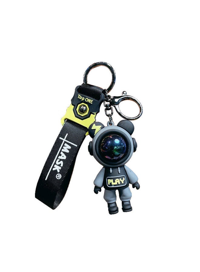 DiGallen Dijialun Cartoon Creative Plush Toy Play Flash Bear Couple Bag Pendant Creative Car Keychain Chain Small Gift - Image 5