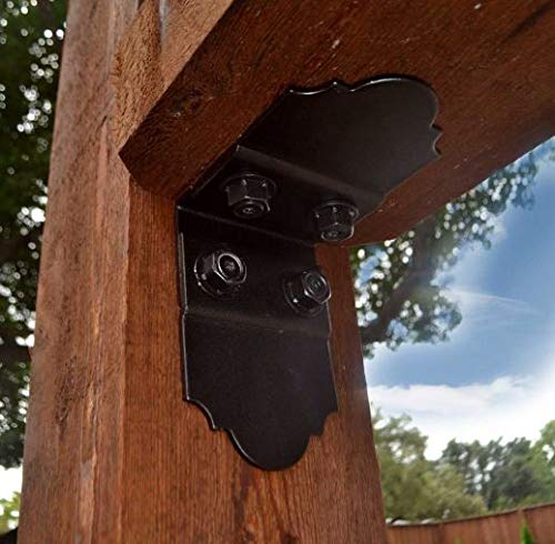 Ozco Building Products 56615 Flush Inside 90-degree Plate Connector (2 per Pack),Black - Image 4