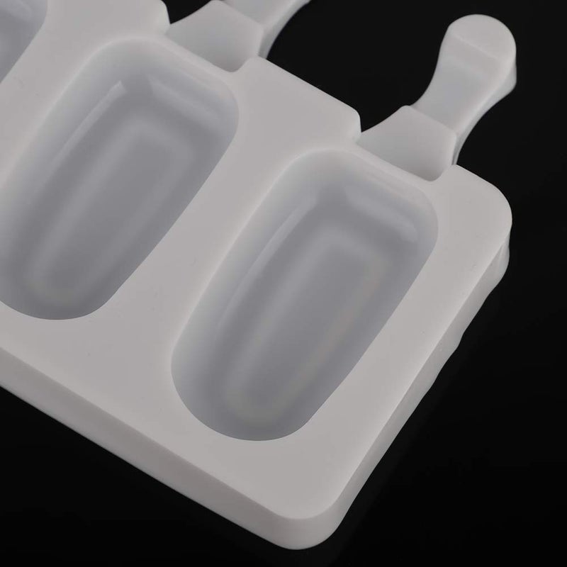 Agatige 16.5x4.9 Inch Popsicle Molds, Silica Gel Mini Ice Pop Molds Ice Cube Tray 8 Cavities Oval for Diy Making Ice-lolly, Ice Cubes, Ice Cream - Image 5