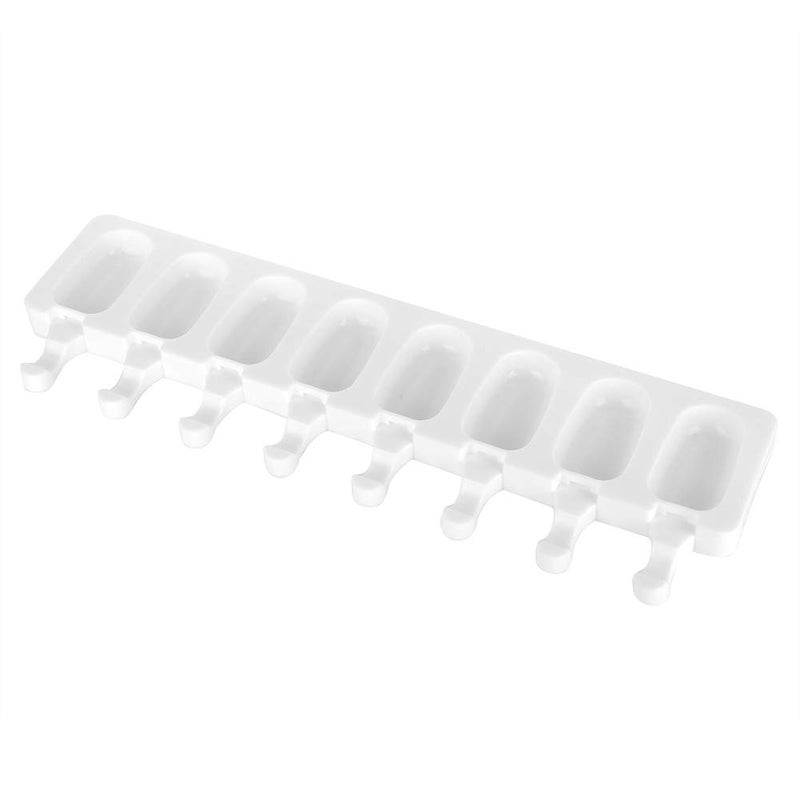 Agatige 16.5x4.9 Inch Popsicle Molds, Silica Gel Mini Ice Pop Molds Ice Cube Tray 8 Cavities Oval for Diy Making Ice-lolly, Ice Cubes, Ice Cream - Image 1