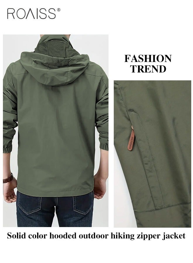 roaiss Men Jackets Waterproof Male Outdoor Coats Outwears Windbreaker Windproof Spring Autumn Jacket Camping Hiking Clothing Coat - Image 3