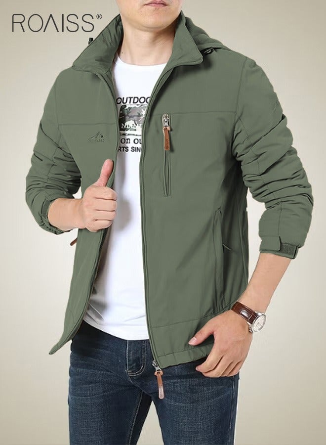 roaiss Men Jackets Waterproof Male Outdoor Coats Outwears Windbreaker Windproof Spring Autumn Jacket Camping Hiking Clothing Coat - Image 2
