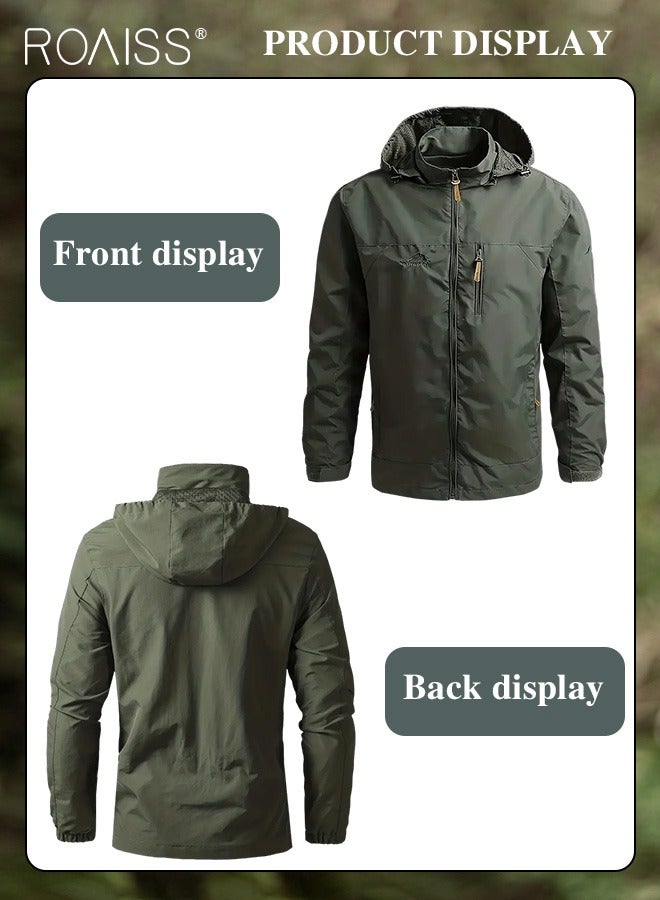 roaiss Men Jackets Waterproof Male Outdoor Coats Outwears Windbreaker Windproof Spring Autumn Jacket Camping Hiking Clothing Coat - Image 4