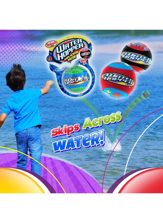 Ja-Ru Pro Waterhopper Beach Skipper Ball (1 Pack Assorted) ; Bouncing Pool Balls ; For Beach Ball Toys Lake Toys And Pool Toys ; Great Water Balls And Water Toy For Kids. Style A 8801P - Image 4