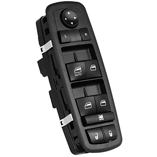 Partschoice Main Control Button Front Driver Side Power Master Window Switch Door Automotive Interior Trim Compatible with 2009-2012 Dodge Journey 2008-2012 Dodge Nitro 2008-2012 Jeep Liberty Replace# 4602632AG - Image 1
