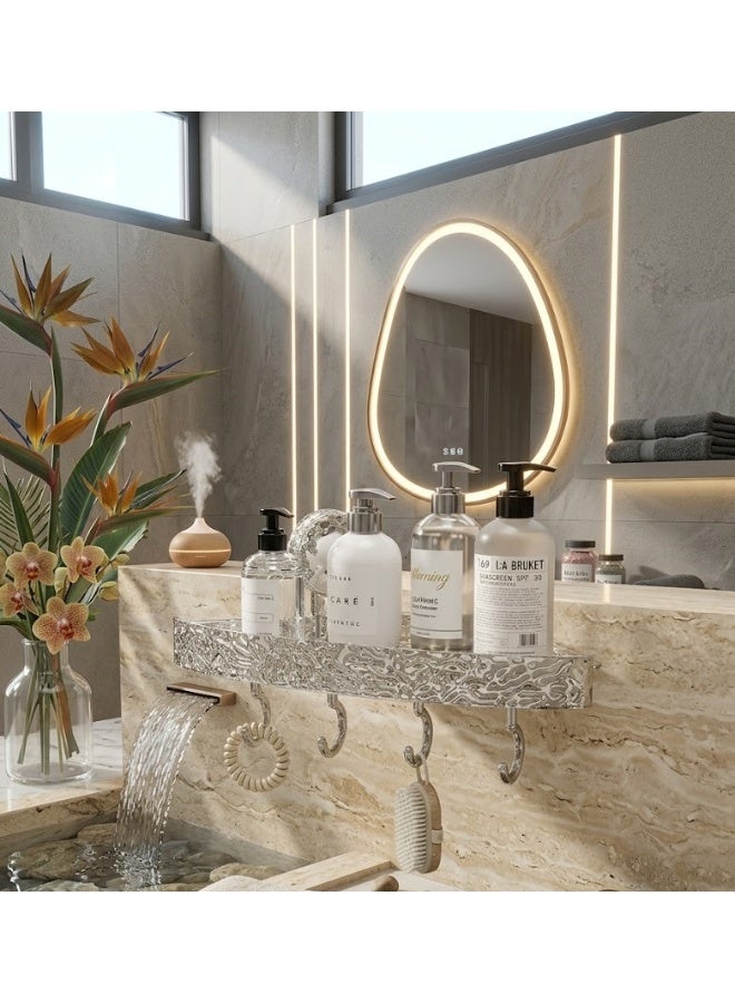 Acrylic Bathroom Corner Shelf – Double Face - Image 3
