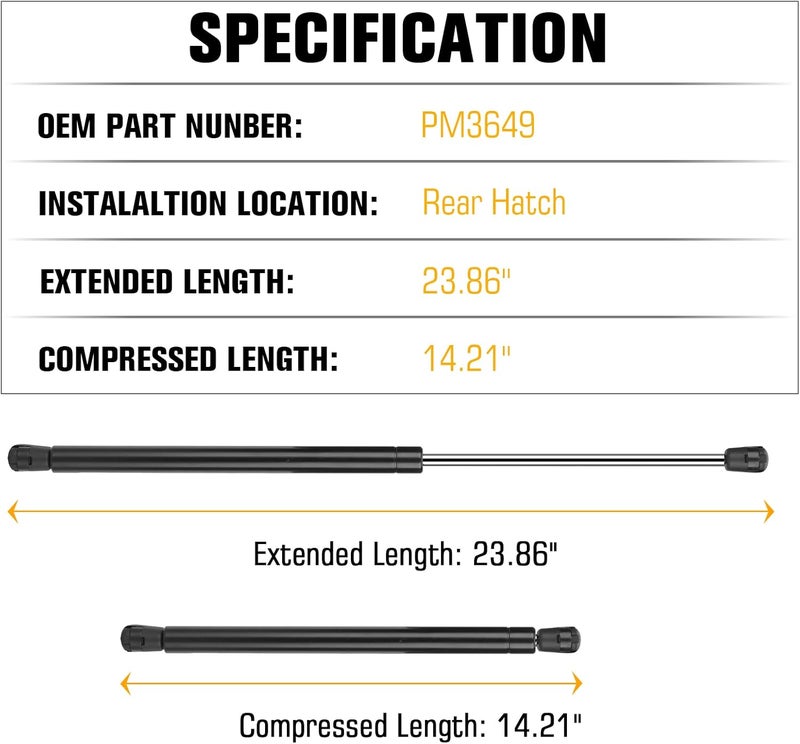 AEagle Rear Hatch Shocks for Mitsubishi Outlander Sport - Image 2