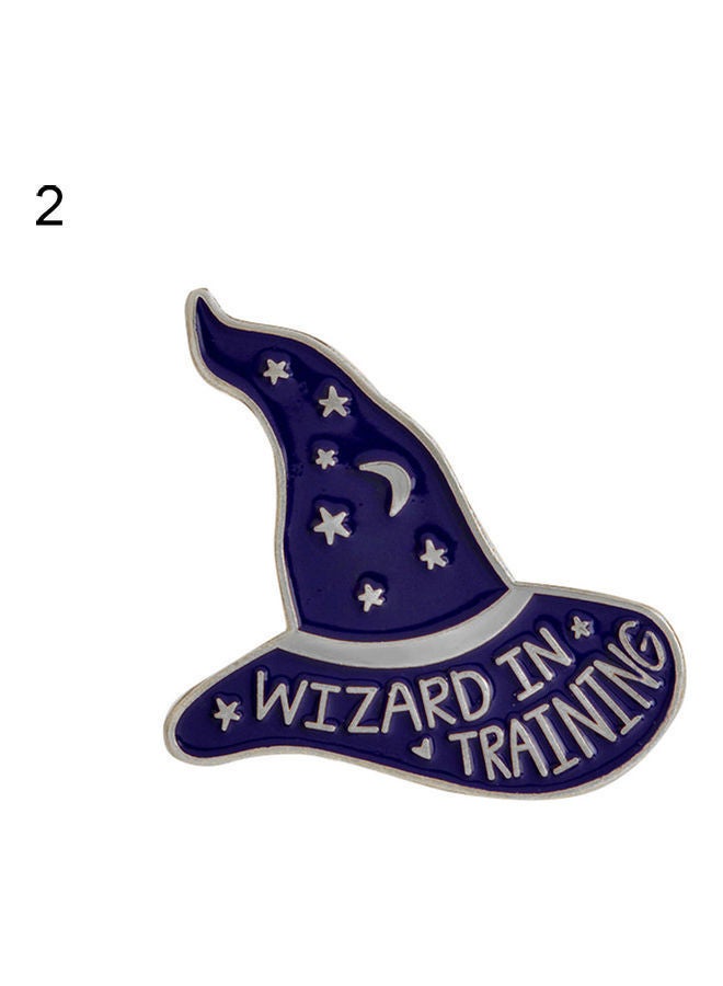 NIBEMINENT Fashion Unisex Witch Cap Letter Brooch Pin