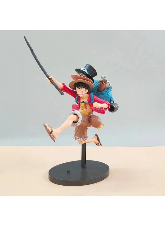 General One Piece Luffy Character Model Desktop Decoration Running Backpack Luffy Model Toy Birthday Party Collection Decoration Gift for Family and Friends  - Image 1