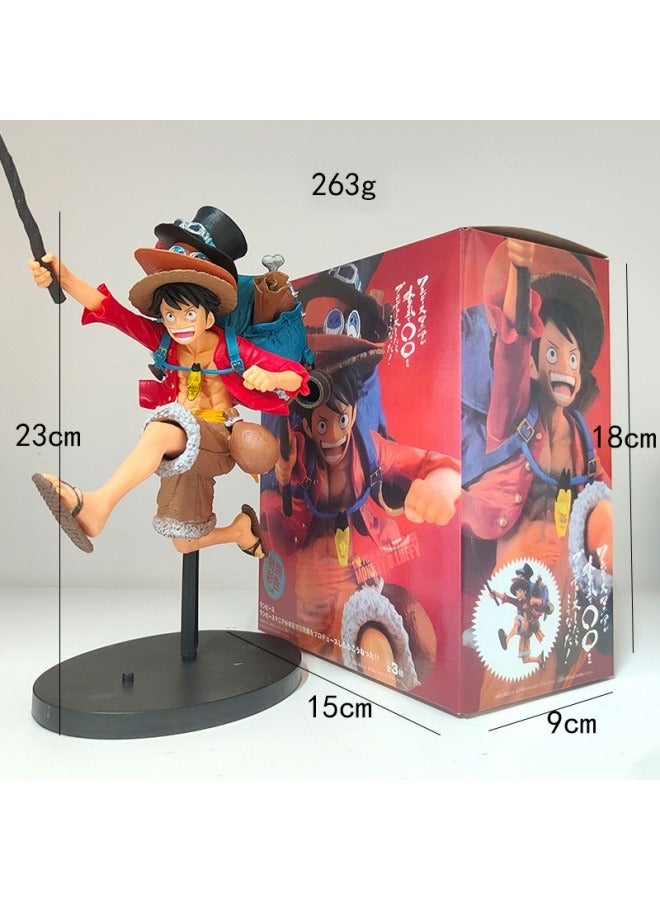 General One Piece Luffy Character Model Desktop Decoration Running Backpack Luffy Model Toy Birthday Party Collection Decoration Gift for Family and Friends  - Image 2