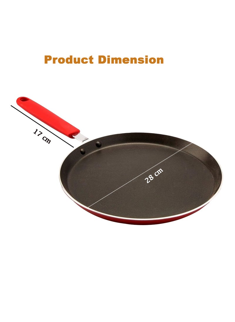 Sweet Home Non Stick Pizza Pans (28 cm), Crepe Pan PFOA & PTFEs Free Frying Pan Versatile and Healthy Cooking with Our Premium Nonstick Pan  - Image 2