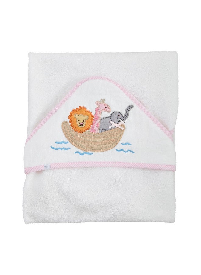 Mud Pie Children's Pink Noahs Ark Hooded Towel - Image 1