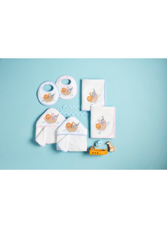 Mud Pie Children's Pink Noahs Ark Hooded Towel - Image 2