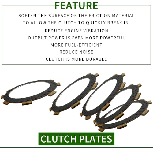 WEICHENGXIN Clutch Friction Plates Springs Gasket Kit for Yamaha Trailway 200 TW200 1988-2021#537-16321-00-00 336-16324-00-00 90501-23700-00 4BE-15462-00-00 - Image 2
