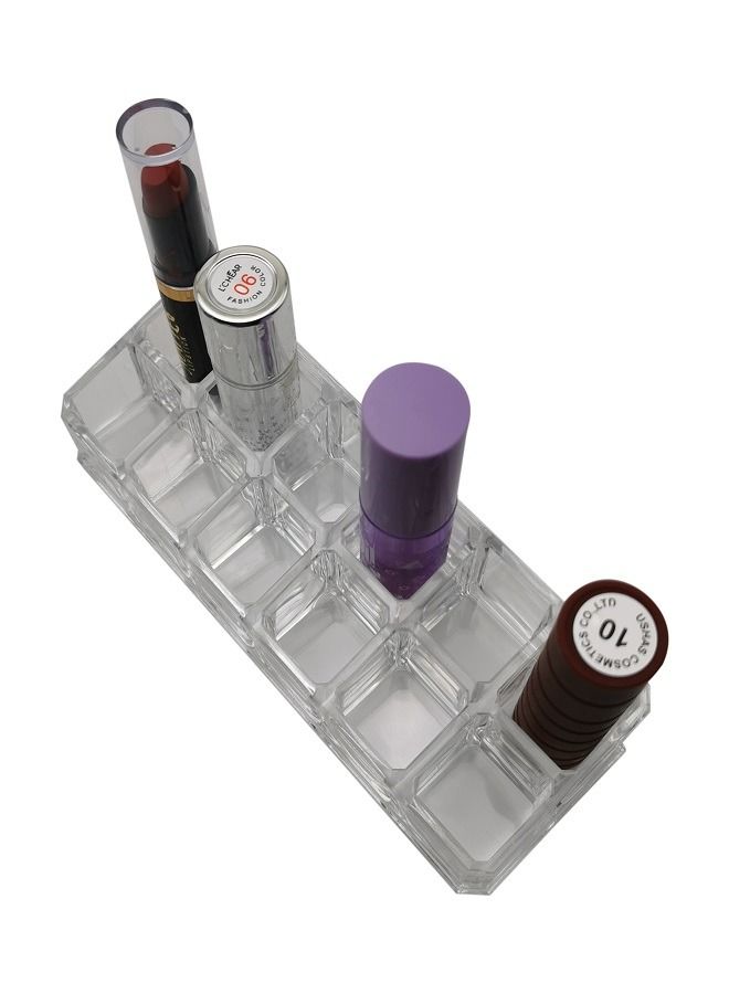asmat 12 Slot Acrylic Lipstick Organizer, Lipstick Holder, Lip Gloss Organizer, Cosmetic Storage Display - Image 1