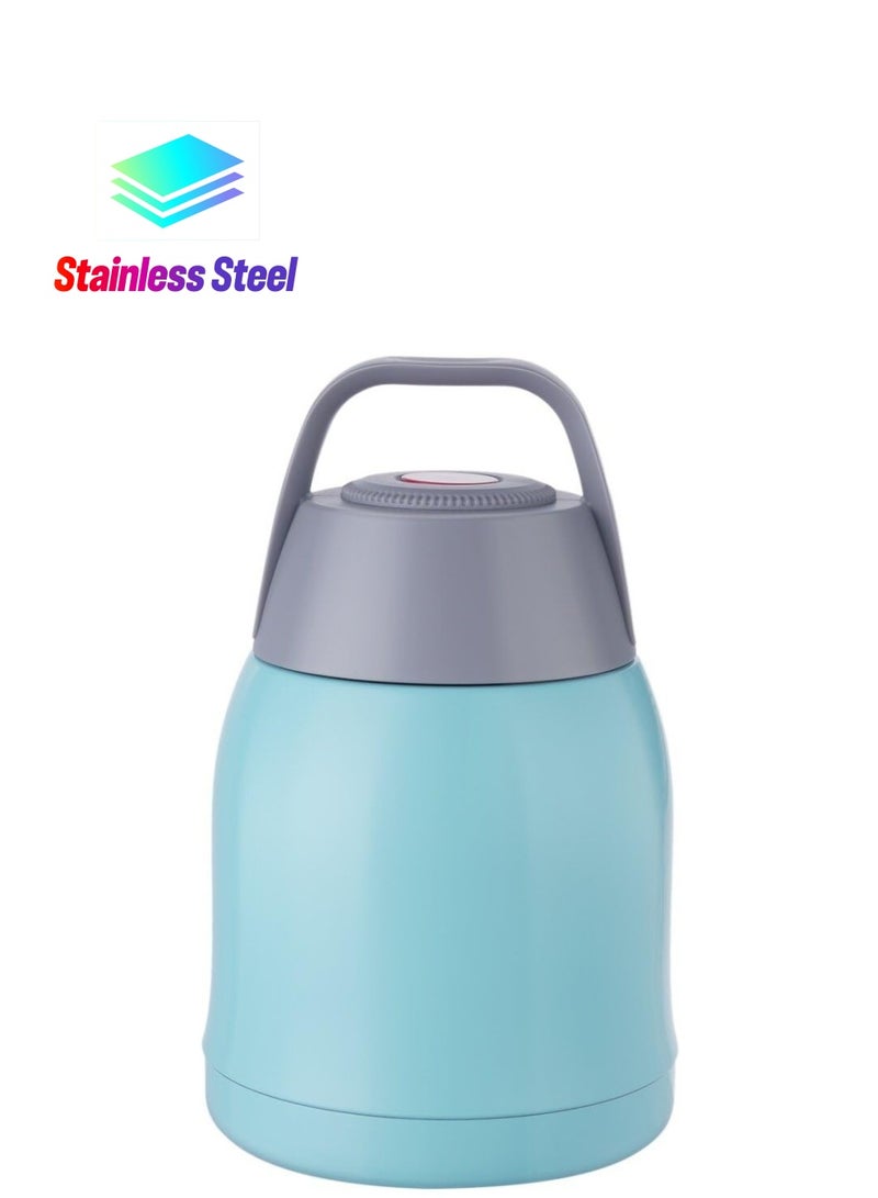 Self Heating Food Jar 20 Ounce, 2-in-1 Insulated Food Jar - Stainless Steel Food Flask - Vacuum Insulated with Triple-Layer Insulation - Leak-Proof Lid.