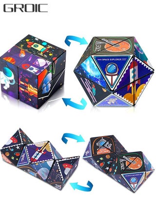 Fidget 3D Magic Cube Toy Changeable Flip Magic Cube Sensory Cool Fidget Toy for Adults Teens Relieve Stress Anxiety, Flips Puzzle Cubes Gadget Desk Manipulative - pzsku/ZC6A5DEE66FE4FA5DD569Z/45/_/1671679186/db805836-3978-4841-a442-30d92b955b16