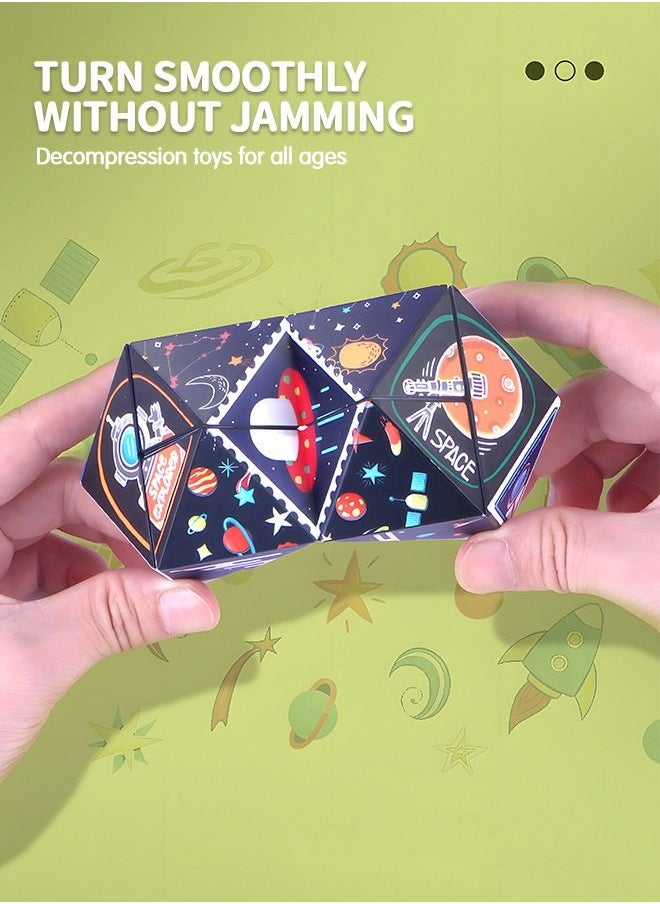Fidget 3D Magic Cube Toy Changeable Flip Magic Cube Sensory Cool Fidget Toy for Adults Teens Relieve Stress Anxiety, Flips Puzzle Cubes Gadget Desk Manipulative