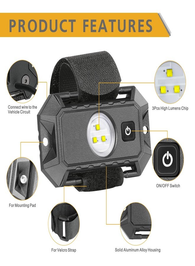 Rfroad Lighting UTV LED Dome Light with Switch, Universal Roll Bar Mount LED White Light Interior Light Utility Roll Cage Inside Light for UTV ATV Polaris Truck Bed RZR Can Am Car Golf Cart - Image 3